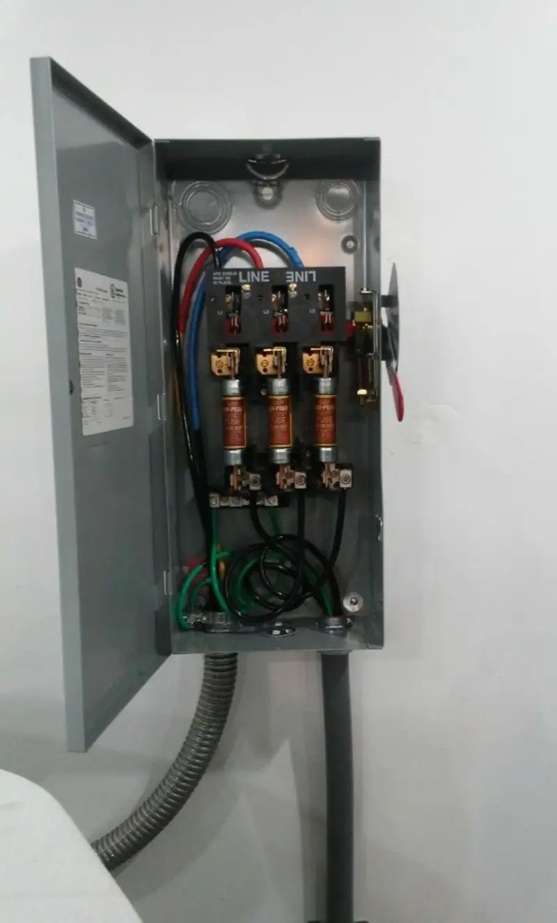 Three-phase disconnect switch installed for Electrical Wiring & Rewiring in Meridian